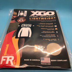Flame Retardant Lightweight Long Sleeve Crew Shirt   XGO Phase 1  Size: XL TAN